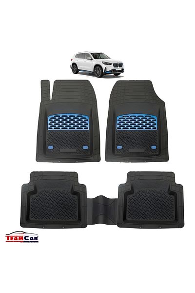 TEAMCAR ® Car Mats Compatible With Bmw Ix1 U11 Electric (2022–2025) Blue