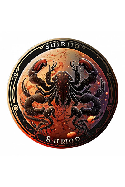 INOVATIX Set de 8 bucăți, autocolant cu zodia Scorpion, INOVATIX®. 6 cm