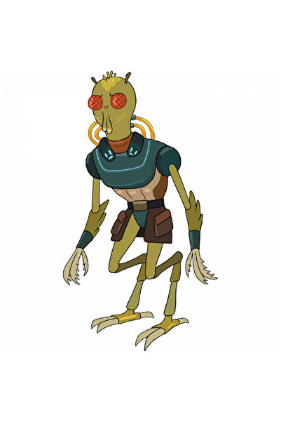 INOVATIX Σετ 8 τεμαχίων, Αυτοκόλλητο Rick and Morty the green alien, INOVATIX...