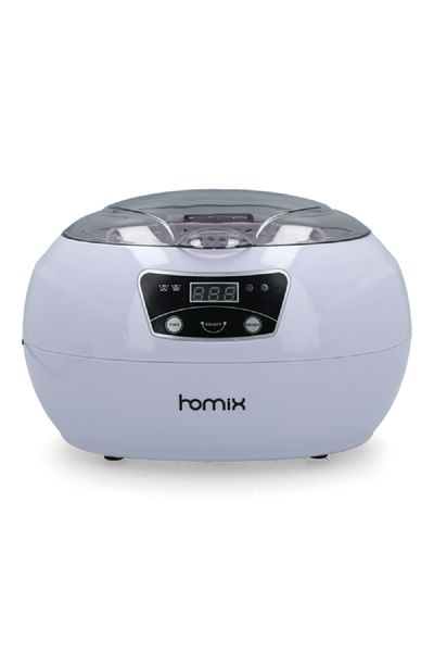 HOMİX Household Generates Ultrasonic Cleaner for Jewellery, Sunglasses and More White and Clear 600ml
