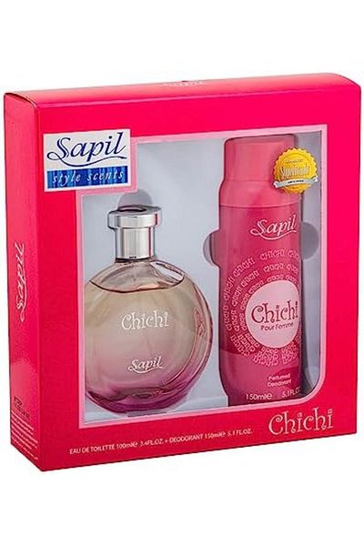 sapil مجموعة هدايا سابيل شيشي للنساء (أو دو تواليت + مزيل عرق 150 مل)