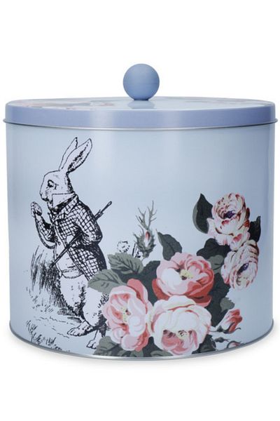 MIKASA X V&A Alice in Wonderland Tin Biscuit Box 18X15Cm
