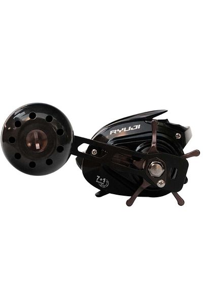 Ryuji Tai Game 7+1 Ball Bearing 6.4:1 Ratio Right Hand Baitcasting Fishing Reel
