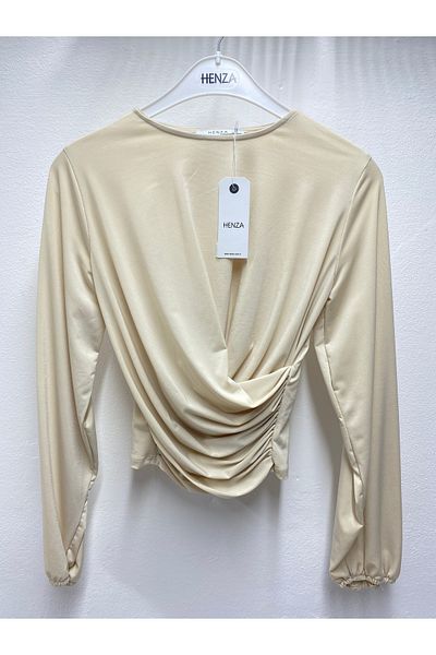 Şen Women's Sandy Tie-Dye Drape Bluz