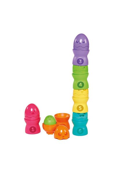 merland benvecocuk 73083 Tomy - Hide and Seek Egg Tower Set 6-36 Months