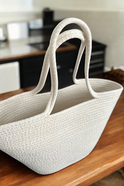 mom girl atelier Women's Ecru Handbag