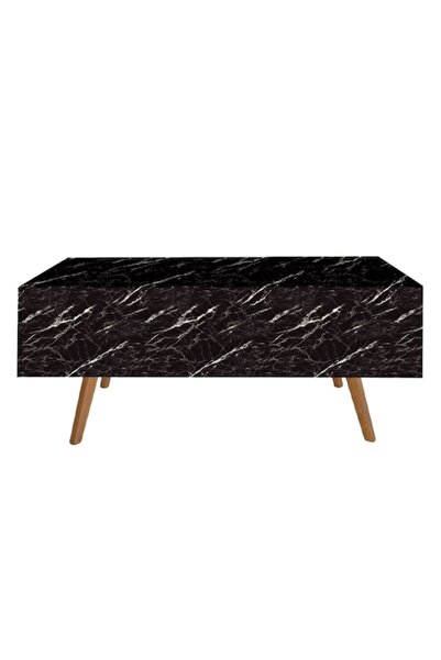 SHOPIENS Tablecloth, Marble Pattern, Black, 180x120 cm, Plastic, MYONNA IT & ...