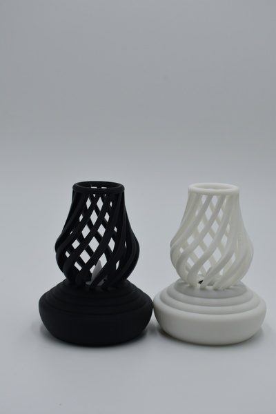 3D Baskı Spiral Desenli Dekoratif LED Mumluk – Gece Lambası Kılıfı