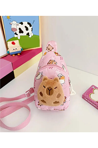 BABUN Animal cu fermoar unisex Capybara ilustrat fete băieți copii umăr rucsa...