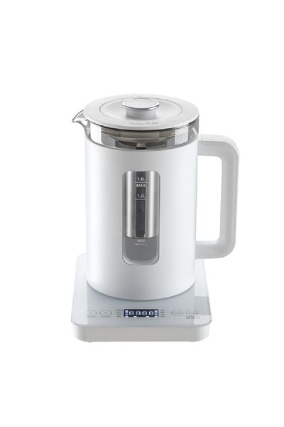 HOMİX 950W Digital Compact Electric Kettle White and Silver 1.5 Liter