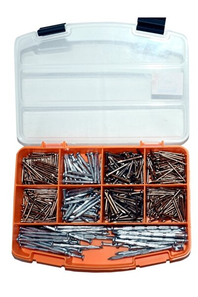 Netzerkoz 555 Parça 5 Çeşit Beton Çivisi Seti, (2x30,3x30,4x40,4x60,5x80 Duvar Çivisi)