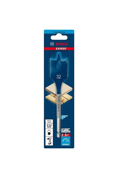 Bosch Expert Self-Cut Speed Spade Drill Bit Silver and Blue