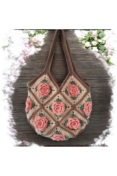 Charme Elegant geantă de damă tricotată manual