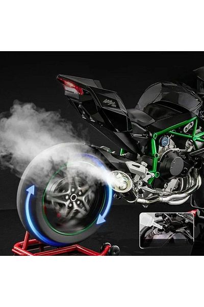 PeriYedi Kawasaki̇ H2R 1/6 Engine Model - with Light Sound Gasoline Exhaust Smoke (Watch Video)