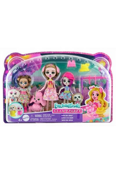 mattel Play set Enchantimals, Glam Party, Dwyla Dog Family