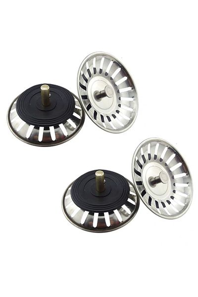 BOEM Set of 4 sink strainers, Stainless steel, 8 cm, Silver