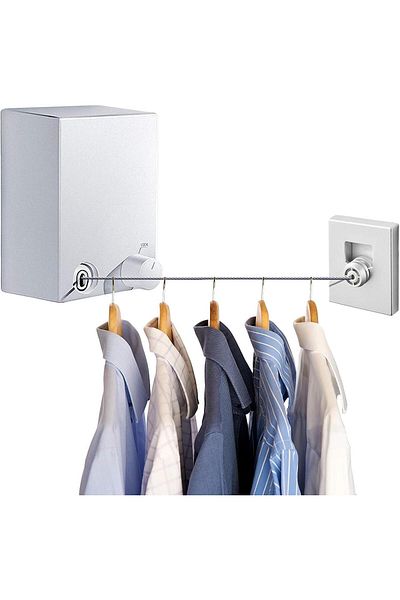 BOEM Portable drying rack, Stainless steel, 4.2 m, White