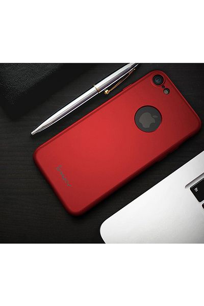 BOEM Ipaky Iphone 7 Plus Full Cover 360 + tempered glass film, Red