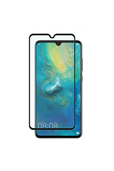 BOEM Folie de sticlă FULL GLUE pentru Huawei MATE 20, GloMax 5D Negru, lipici pe întreaga suprafață