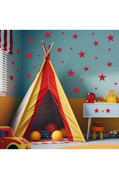 BugyBagy Star Wall Sticker - 2.5 - 5 - 7.5 - 10cm Mixed Sizes - 155 Pieces