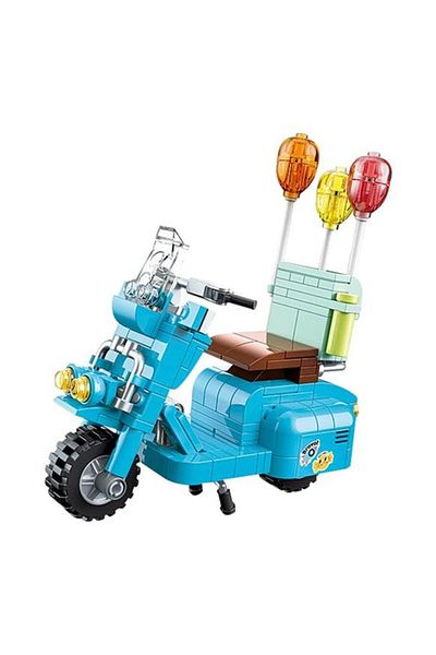 hak-iş oyuncak Motorcycle Lego Building Toy with Balloons