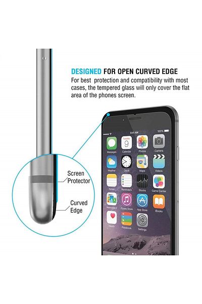 BOEM MyStyle 2.5D glass film, 9H hardness compatible with Apple Iphone 6 Plus / Apple Iphone 6S Plus