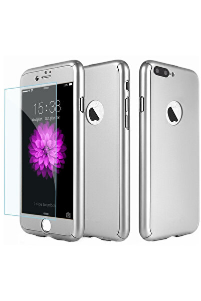 BOEM Carcasă completă (față + spate + sticlă) pentru iPhone 7 Plus, argintie