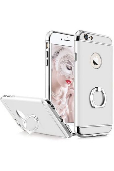 BOEM Apple iPhone 6/6S case, MyStyle Elegance Luxury 3in1 Ring Silver