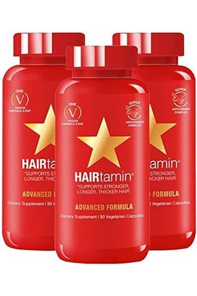 HAIRtamin Healthy Hair Gluten-free Hair Growth Biotin Vitamins Capsules (Pack of 3, 30 Pieces)