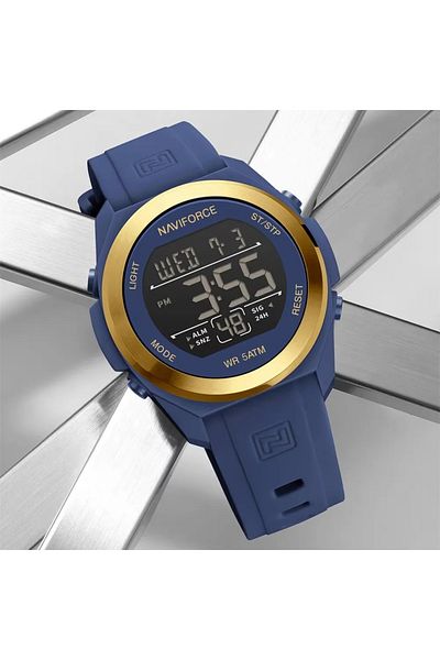 Naviforce NF7111 Men’s Digital Sport Watch – 41mm ABS Case, Silicone Strap, Waterproof, Casual Style
