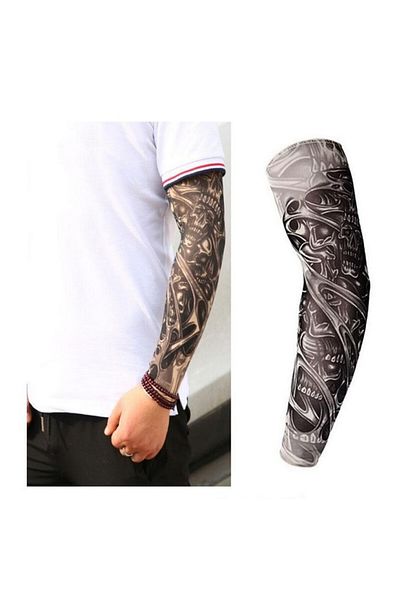 BOEM Temporary tattoo sleeve, 3D print, with sun protection for arms, universal size, unisex, Demon Model