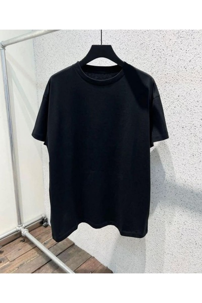 FİTGO Μαύρο μπλουζάκι μεγάλου μεγέθους