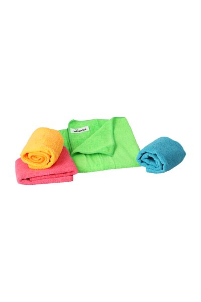 Vileda 4-Piece Microfiber Cloth Set Multicolor