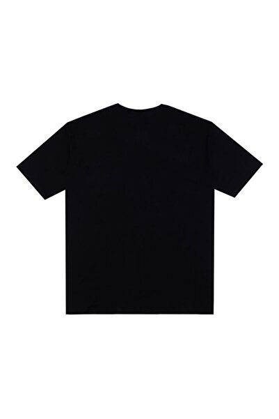 FİTGO Tricou negru cu gât rotund