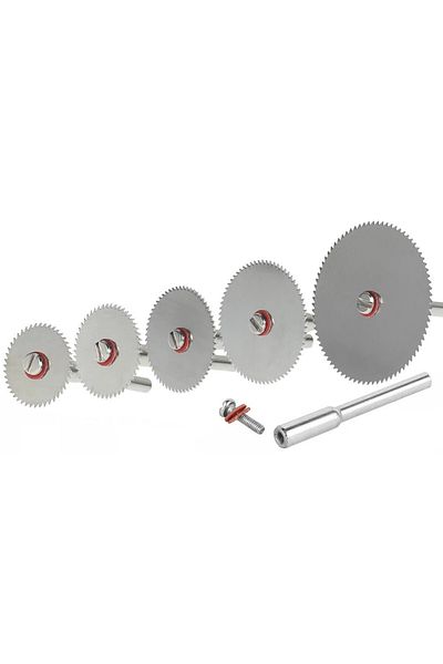 BOEM Set of 5 router discs for cutting wood or plastic with biaxial clamping adapter, MyStyle�