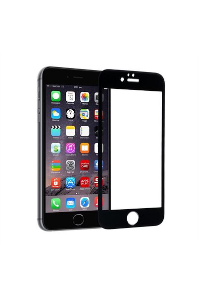 BOEM Folie de protecție 3D profesională din sticlă 0.3mm, acoperire completă, pentru Apple IPHONE 8, Negru