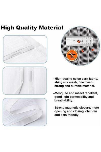 BOEM Magnetic mosquito net, Nylon, 80 x 200 cm, Black