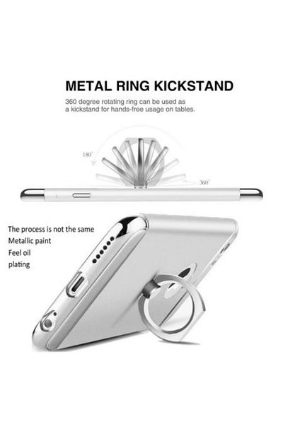 BOEM Apple iPhone 6/6S case, MyStyle Elegance Luxury 3in1 Ring Silver