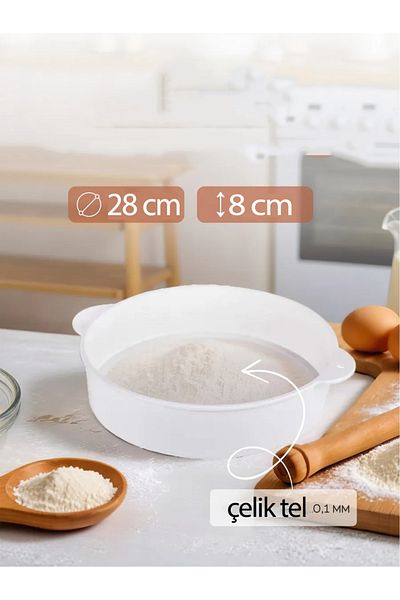 Transformacion Flour Sieve - Metal Wire Sieve - Plastic Framed 28 cm Flour Sieve 721804