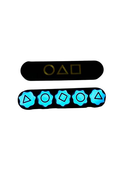 3DONE MODELS Blue phosphorescent Gonggi game set with stand and keychain 3DONE MODELS, Squid Game, 3D printed