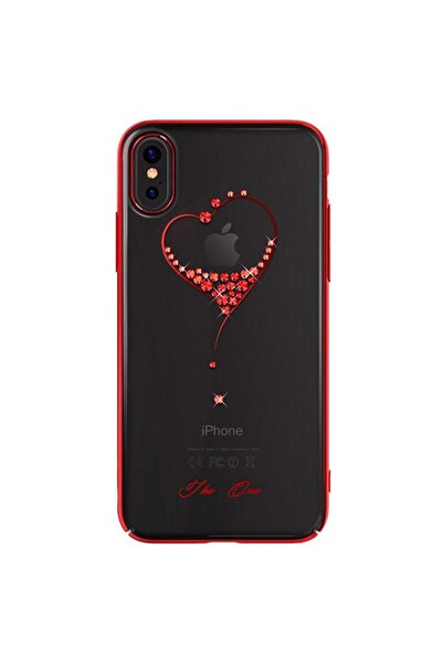 BOEM Carcasă Kingxbar pentru Apple iPhone X cu design de cristale - Roșu