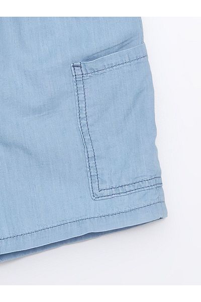 LC Waikiki Elastic Waist Girl's Cargo Jean Shorts