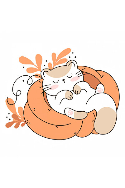 INOVATIX Σετ 8 τεμαχίων, αυτοκόλλητο Kawaii με τη γάτα σε κολοκύθα, INOVATIX®...