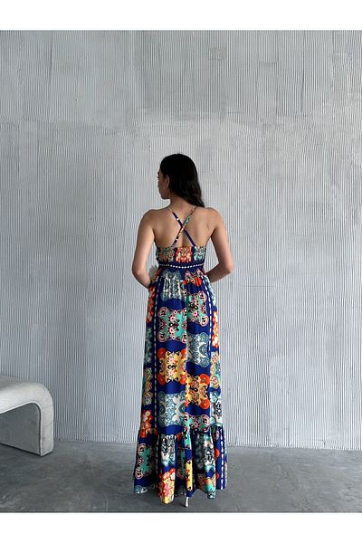 Moda Lounge Φόρεμα με διπλό γιακά υφαντό Floral Χρώμα