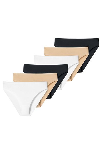 uncover by Schiesser Damen Slip - Tai, Soft Cotton, 6er Pack