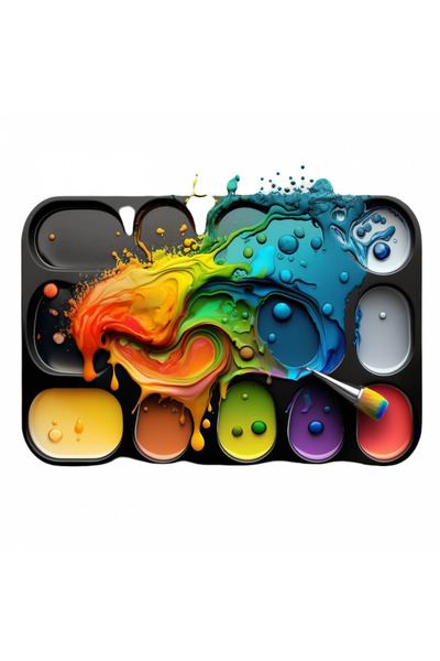 INOVATIX Set de 8 piese, paletă de stickere pentru amestecarea culorilor, INOVATIX®. 6 cm