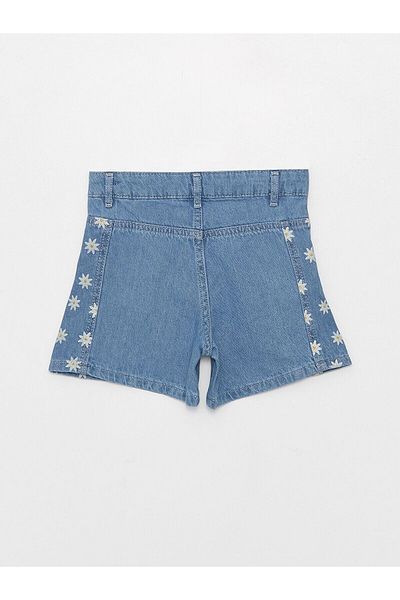 LC Waikiki Printed Girls' Jean Shorts