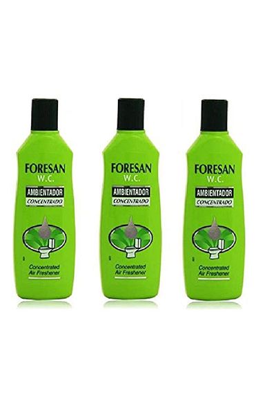 Foresan Forzan 3 Pack Concentrated Air Freshener Clean Scent 125ml for Bathrooms and All Around the House