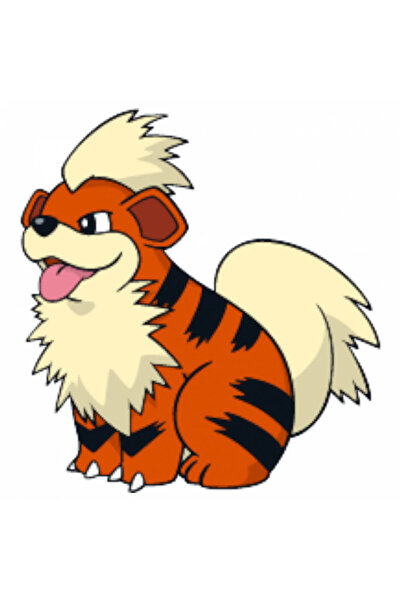 INOVATIX Set de 8 piese, autocolant Pokemon Growlithe, INOVATIX®. 6 cm