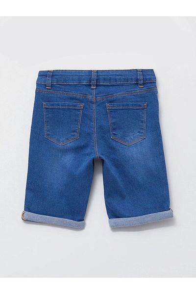 LC Waikiki Basic Cotton Girl's Jean Shorts